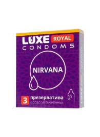 Презервативы с увеличенным количеством смазки LUXE Royal Nirvana - 3 шт. - Luxe - купить с доставкой в Йошкар-Оле