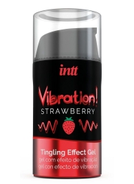 Жидкий интимный гель с эффектом вибрации Vibration! Strawberry - 15 мл. - INTT - купить с доставкой в Йошкар-Оле