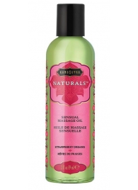 Массажное масло Naturals Strawberry Dreams с ароматом клубники - 59 мл. - Kama Sutra - купить с доставкой в Йошкар-Оле