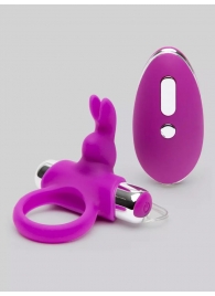 Лиловое виброкольцо с пультом ДУ Remote Control Cock Ring - Happy Rabbit - в Йошкар-Оле купить с доставкой