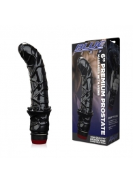 Черный вибромассажер простаты 6  Premium Prostate Massager - BlueLine - в Йошкар-Оле купить с доставкой