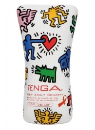 Мастурбатор-туба Keith Haring Soft Tube CUP - Tenga - в Йошкар-Оле купить с доставкой