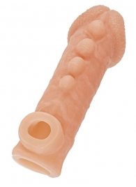 Телесная закрытая насадка с шишечками Cock Sleeve Size M - 15,6 см. - KOKOS - в Йошкар-Оле купить с доставкой