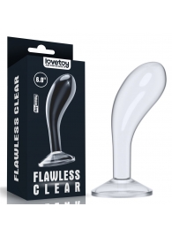 Прозрачный стимулятор простаты Flawless Clear Prostate Plug - 15 см. - Lovetoy - в Йошкар-Оле купить с доставкой