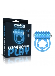 Голубое, светящееся в темноте виброкольцо Lumino Play Vibrating Penis Ring - Lovetoy - в Йошкар-Оле купить с доставкой