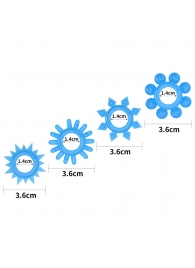 Набор из 4 голубых, светящихся в темноте эрекционных колец Lumino Play - Lovetoy - в Йошкар-Оле купить с доставкой