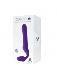Фиолетовый безремневой страпон Queens L - Adrien Lastic - купить с доставкой в Йошкар-Оле