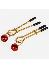 Золотистые зажимы с колокольчиками Gold - Sitabella - купить с доставкой в Йошкар-Оле