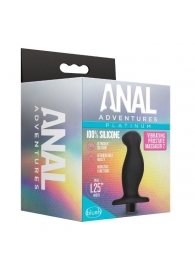 Черный анальный вибромассажёр Silicone Vibrating Prostate Massager 02 - 10,8 см. - Blush Novelties - в Йошкар-Оле купить с доставкой