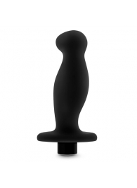 Черный анальный вибромассажёр Silicone Vibrating Prostate Massager 02 - 10,8 см. - Blush Novelties - в Йошкар-Оле купить с доставкой