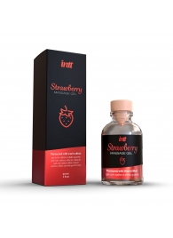 Массажный гель с ароматом клубники Strawberry - 30 мл. - INTT - купить с доставкой в Йошкар-Оле