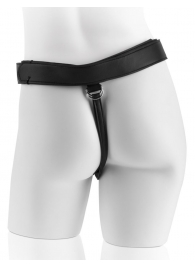Страпон с телесной насадкой 7  Uncut with Strap on Harness - 18 см. - Pipedream - купить с доставкой в Йошкар-Оле