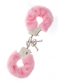 Металлические наручники с розовой меховой опушкой METAL HANDCUFF WITH PLUSH PINK - Dream Toys - купить с доставкой в Йошкар-Оле