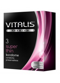 Ультратонкие презервативы VITALIS PREMIUM super thin - 3 шт. - Vitalis - купить с доставкой в Йошкар-Оле