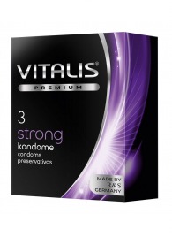 Презервативы с утолщенной стенкой VITALIS PREMIUM strong - 3 шт. - Vitalis - купить с доставкой в Йошкар-Оле
