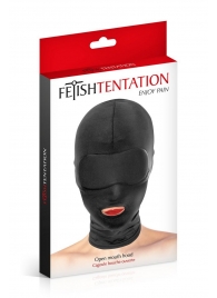 Сплошная маска на голову с прорезью для рта - Fetish Tentation - купить с доставкой в Йошкар-Оле