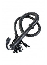 Длинный кожаный кнут с хлопушками на конце - ToyFa - купить с доставкой в Йошкар-Оле