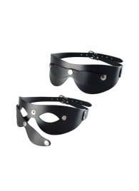 Черная кожаная маска  Новичок - Sitabella - купить с доставкой в Йошкар-Оле