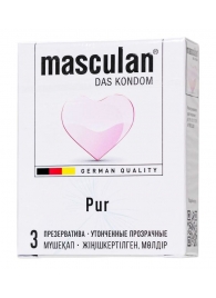 Супертонкие презервативы Masculan Pur - 3 шт. - Masculan - купить с доставкой в Йошкар-Оле