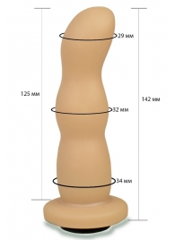 Телесная рельефная насадка Harness - 14,2 см. - LOVETOY (А-Полимер) - купить с доставкой в Йошкар-Оле