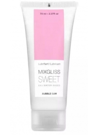 Смазка на водной основе Mixgliss Sweet с ароматом бабл-гам - 70 мл. - Mixgliss - купить с доставкой в Йошкар-Оле