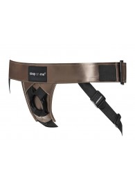 Бронзовый пояс для насадок Curious Harness - Strap-on-me - купить с доставкой в Йошкар-Оле