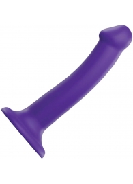 Фиолетовый фаллоимитатор-насадка Strap-On-Me Dildo Dual Density size M - 18 см. - Strap-on-me - купить с доставкой в Йошкар-Оле