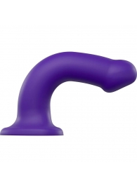 Фиолетовый фаллоимитатор-насадка Strap-On-Me Dildo Dual Density size L - 19 см. - Strap-on-me - купить с доставкой в Йошкар-Оле