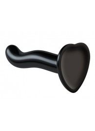 Черный фаллоимитатор-насадка Strap-On-Me P G spot Dildo size S - 16,4 см. - Strap-on-me - купить с доставкой в Йошкар-Оле