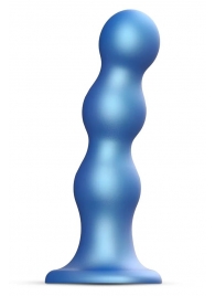 Голубая насадка Strap-On-Me Dildo Plug Balls size S - Strap-on-me - купить с доставкой в Йошкар-Оле