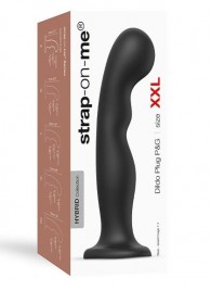 Черная насадка Strap-On-Me Dildo Plug P G size XXL - Strap-on-me - купить с доставкой в Йошкар-Оле