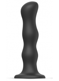 Черная насадка Strap-On-Me Dildo Geisha Balls size M - Strap-on-me - купить с доставкой в Йошкар-Оле