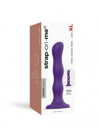 Фиолетовая насадка Strap-On-Me Dildo Geisha Balls size XL - Strap-on-me - купить с доставкой в Йошкар-Оле