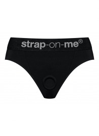 Черные трусики для насадок Heroine Lingerie Harness - size M - Strap-on-me - купить с доставкой в Йошкар-Оле