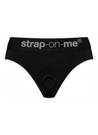 Черные трусики для насадок Heroine Lingerie Harness - size L - Strap-on-me - купить с доставкой в Йошкар-Оле