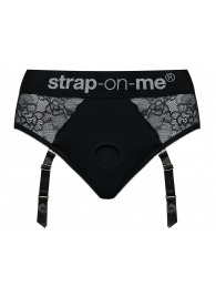 Черные трусики для насадок Diva Lingerie Harness - size M - Strap-on-me - купить с доставкой в Йошкар-Оле