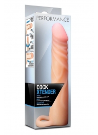 Телесная насадка на пенис Cock Xtender - 17,7 см. - Blush Novelties - в Йошкар-Оле купить с доставкой