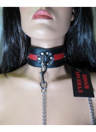 Металлический поводок с кожаной петлёй - БДСМ Арсенал - купить с доставкой в Йошкар-Оле