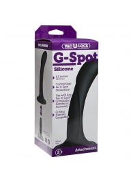 Черная изогнутая насадка Vac-U-Lock G-Spot - 16,5 см. - Doc Johnson - купить с доставкой в Йошкар-Оле