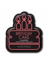 Лубрикант на водной основе со вкусом торта с кремом Wicked Aqua Birthday cake - 3 мл. - Wicked - купить с доставкой в Йошкар-Оле