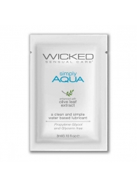 Легкий лубрикант на водной основе Wicked Simply AQUA - 3 мл. - Wicked - купить с доставкой в Йошкар-Оле