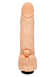 Телесная гелевая насадка-фаллос с клиторальными лепестками - 18,5 см. - LOVETOY (А-Полимер) - купить с доставкой в Йошкар-Оле