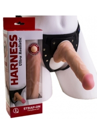 Страпон Harness из двух предметов: регулируемые трусики и насадка-фаллос - 17,5 см. - LOVETOY (А-Полимер) - купить с доставкой в Йошкар-Оле