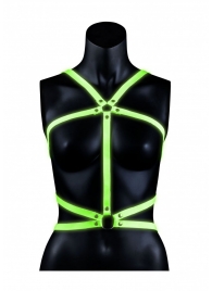 Портупея Body Harness с неоновым эффектом - размер L-XL - Shots Media BV - купить с доставкой в Йошкар-Оле