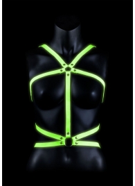 Портупея Body Harness с неоновым эффектом - размер L-XL - Shots Media BV - купить с доставкой в Йошкар-Оле