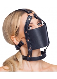 Черный намордник с кляпом-шаром Head Harness With A Gag - Orion - купить с доставкой в Йошкар-Оле