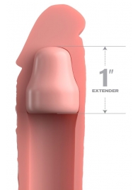 Телесная насадка-удлинитель 1 Inch Silicone X-tension - 17,8 см. - Pipedream - в Йошкар-Оле купить с доставкой