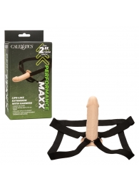 Телесный фаллопротез Life-Like Extension with Harness - 17,75 см. - California Exotic Novelties - купить с доставкой в Йошкар-Оле