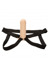 Телесный фаллопротез из силикона Extension with Harness - 15,75 см. - California Exotic Novelties - купить с доставкой в Йошкар-Оле