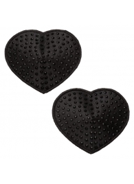 Черные пэстисы в форме сердечек Heart Pasties - California Exotic Novelties - купить с доставкой в Йошкар-Оле